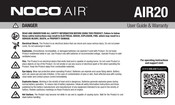 NOCO Genius AIR AIR20 User Manual & Warranty