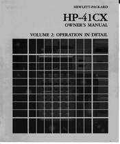 HP HP-41CX Owner's Manual
