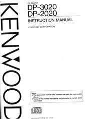 Kenwood DP-3020 Instruction Manual