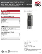 ADI PRO 0E-MRTSTRIKE Installation Instructions Manual