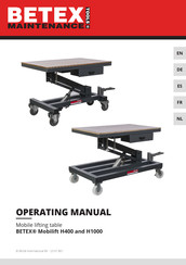 BEGA BETEX Mobilift H400 Operating Manual