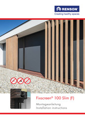 Renson Fixscreen 100 slim M7A Installation Instructions Manual