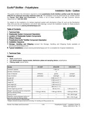 Premier Tech Aqua Ecoflo STB-570-PR Installation Manual