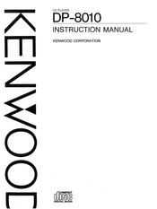 Kenwood DP-8010 Instruction Manual