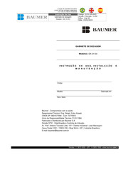 Baumer EA-34-03 Instructions For Use, Installation & Maintenance