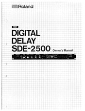 Roland SDE-2500 Owner's Manual