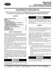 Carrier CRPWREXH071A01 Installation Instructions Manual