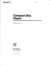 Sony CDP-CX350 Operating Instructions Manual