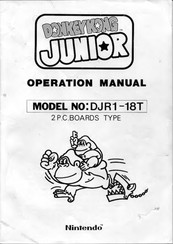 Nintendo DONKEYKONG JUNIOR DJR1-18T Operation Manual