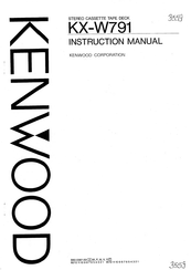 Kenwood KX-W791 Instruction Manual