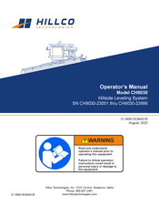 Hillco CH9030-23999 Operator's Manual