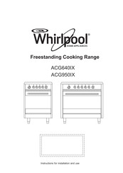 Whirlpool ACG950IX Instructions Manual