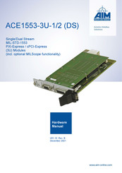 Aim ACE1553-3U-1/2 Installation Manual