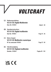 VOLTCRAFT VC131 SE Operating Instructions Manual
