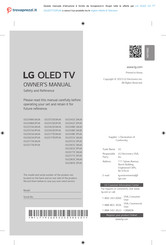 Lg OLED C3 Owner's Manual