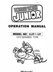 Nintendo Donkey Kong Junior DJR1-UP Operation Manual
