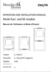 Mendip Stoves Churchill 5 logstore convection Operation And Installation Manual