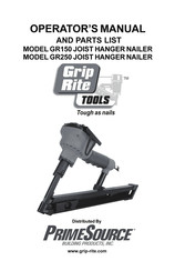 Grip Rite GR150 Operator's Manual And Parts List