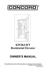CONCORD KWIKLIFT Owner's Manual
