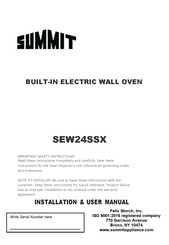 Summit SEW24SSX Installation & User Manual