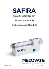 Medovate SAFIRA Instructions For Use Manual