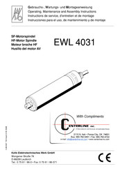 KaVo EWL 4031 Operating, Maintenance And Assembly Instructions