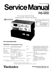 Technics RS-M10 Service Manual