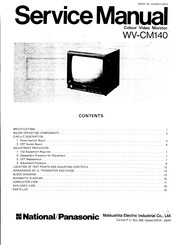 National Panasonic WV-CM140/B Service Manual