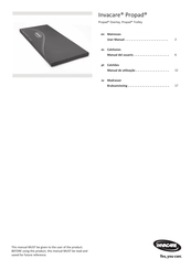 Invacare Propad Overlay User Manual