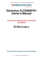 Electrolux Crosley CLCE900FW1 Owner's Manual