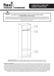 FLEXI STORAGE WARDROBE FLEXI STORAGE 1 HANG RAIL & 2 SHELF UNIT Assembly Instructions Manual