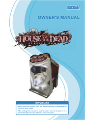 Sega The House of the Dead SCARLET DAWN Owner's Manual