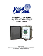 Metal Samples MS3510L Operator's Manual