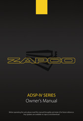 zapco DSP-Z8 IV AT Owner's Manual