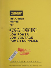 Sorensen QSA 10-3.7 Instruction Manual
