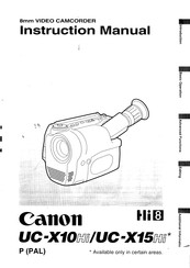 Canon Hi8 UC-X15Hi Instruction Manual