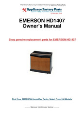Emerson MoistAir HD14070 Owner's Manual