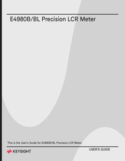 Keysight E4980B User Manual
