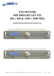 sielco RTX18B User And Maintenance Manual
