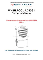 Whirlpool AD50G1 Use & Care Manual