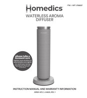 HoMedics 2748527 Instruction Manual And  Warranty Information