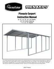 VersaTube MENARDS Pinnacle Carport Instruction Manual