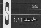 Braun Super Paxette II Instruction Book