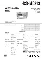 Sony DHC-MD313 - System Rack Service Manual