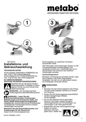 Metabo 628964000 Installation And Operating Instructions Manual