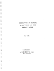 Eventide BD 980 Operator's Manual