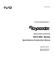 NSD Absocoder NCV-40HGNM5 Specifications & Instruction Manual