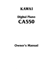 Kawai CA550 Owner's Manual