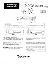Pioneer PD-206 Operating Instructions Manual