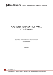 Polon-Alfa CDG 6000-99 Operation And Maintenance Documentation